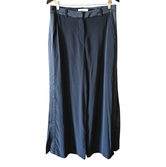 Reiss Sienna Extreme Split Wide Leg Trousers in Black Size 8 Petite - Picture 6 of 11